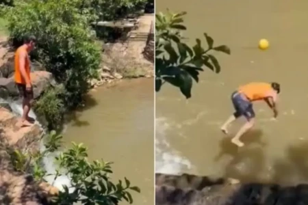 Imagem do jovem momentos antes de falecer