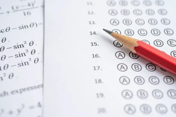 Imagem do gabarito de uma prova