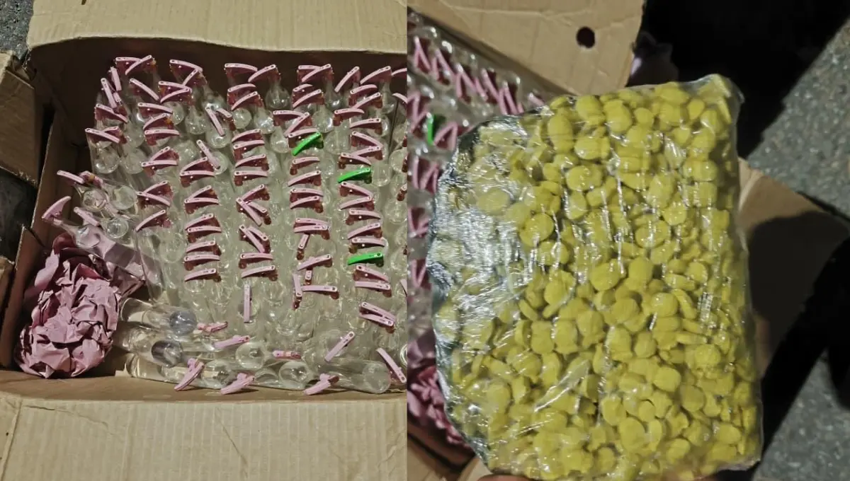 Imagem das drogas apreendidas