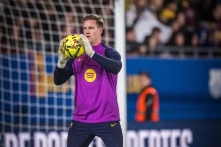 Ter Stegen em partida pelo Barcelona