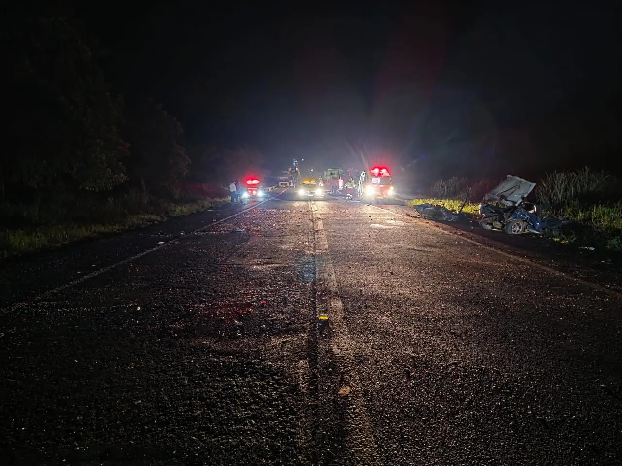 Imagem no local do acidente