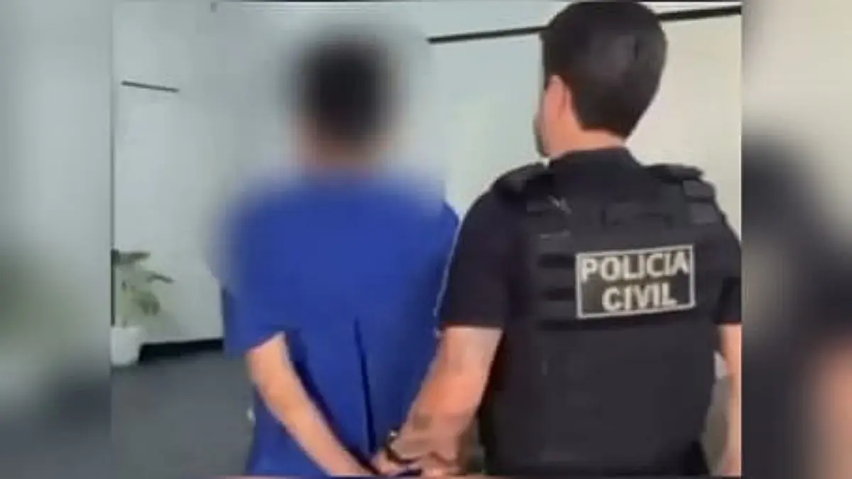 Imagem do homem preso