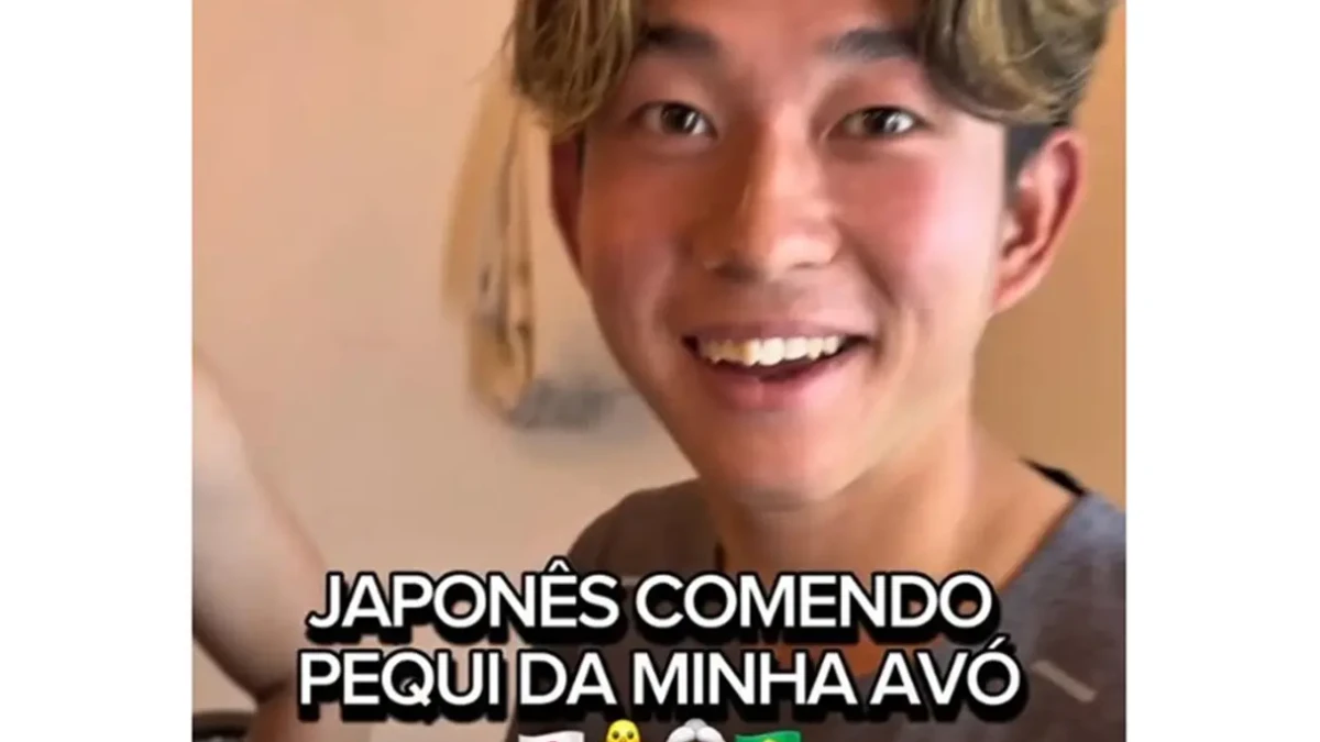 Japonês viraliza em vídeo experimentando pequi em Goiânia; assista "A melhor comida do mundo", comentou um internauta