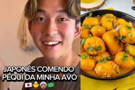 Japonês viraliza em vídeo experimentando pequi em Goiânia; assista "A melhor comida do mundo", comentou um internauta