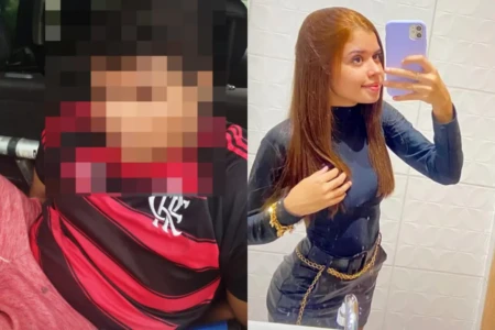 Imagem do preso e da vítima