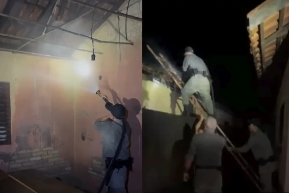 Imagem da casa incendiada