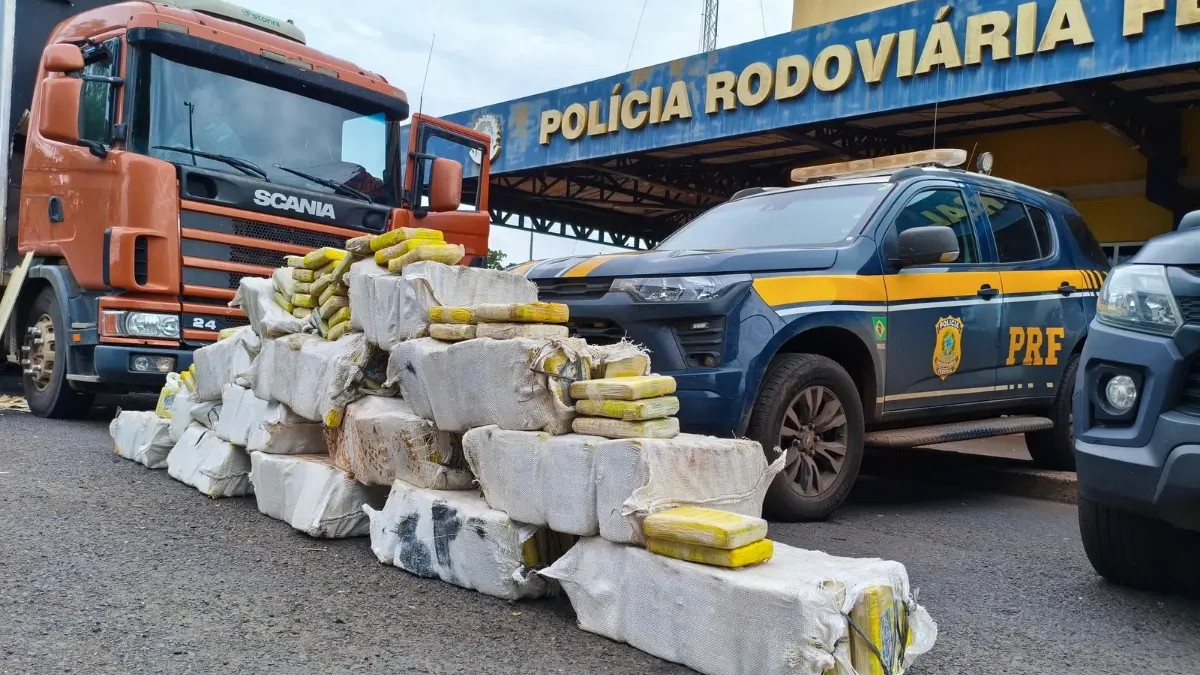 Imagem da drogas apreendida