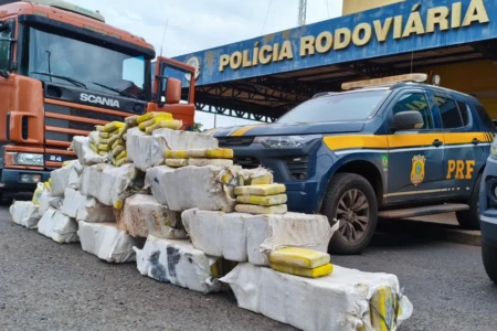 Imagem da drogas apreendida