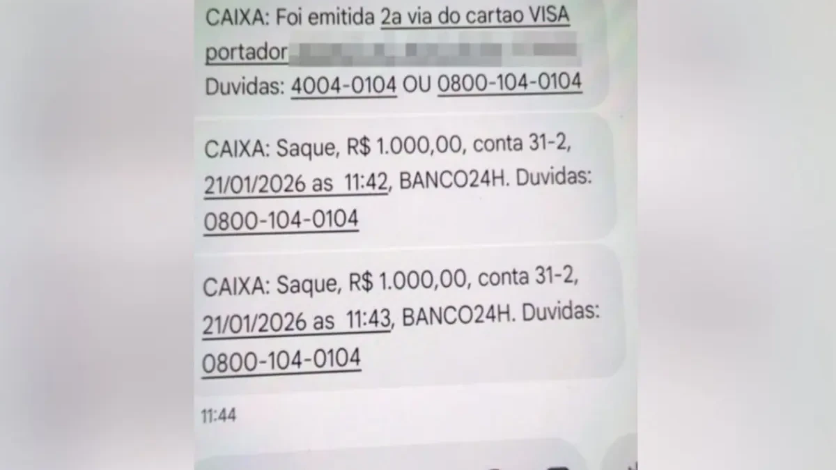 captura de tela 2026 01 23 181131 Após achar carteira com cartões, homem saca R$ 2 mil da conta de idoso em Aparecida