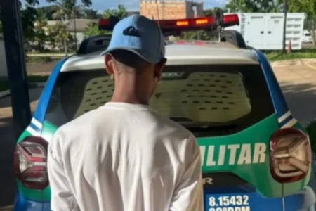 Imagem o suspeito preso