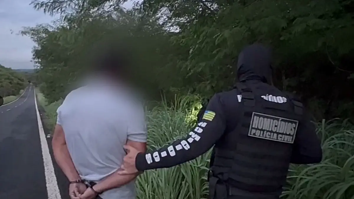 Imagem do preso no local