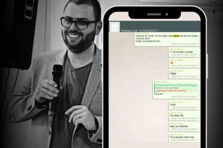 Documento do MP diz que delegado preso usava celular na cela da DIH até para pedir pizza (Foto: Reprodução)