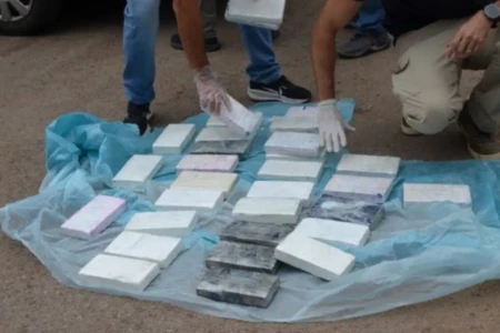 Imagem da cocaína apreendida