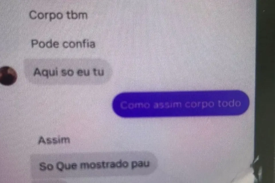 Conversa entre o investigado e o adolescente - (Foto: divulgação/PCGO)