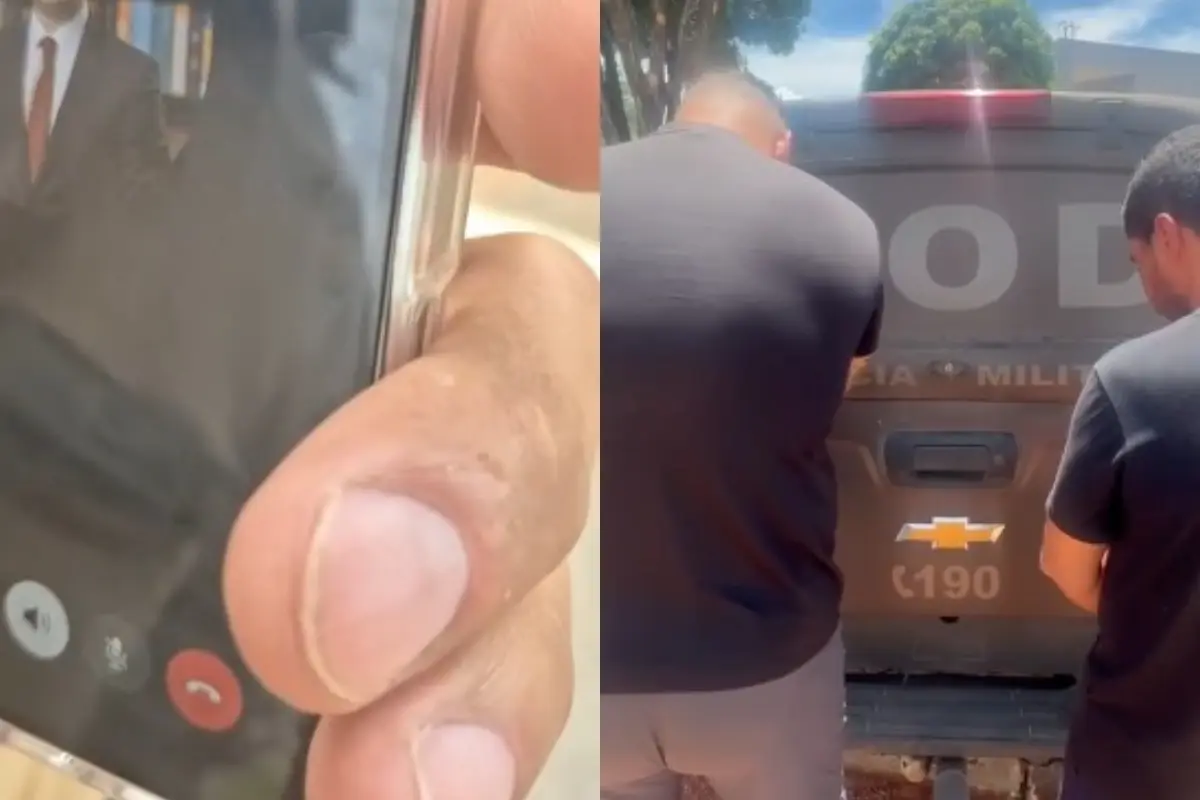 Imagem dos detidos e da 'negociação'