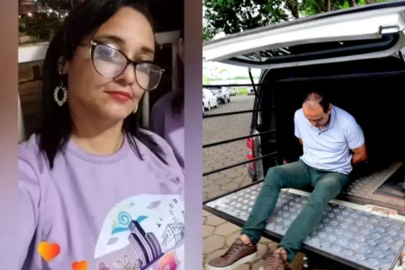 Imagem da vítima e do suspeito