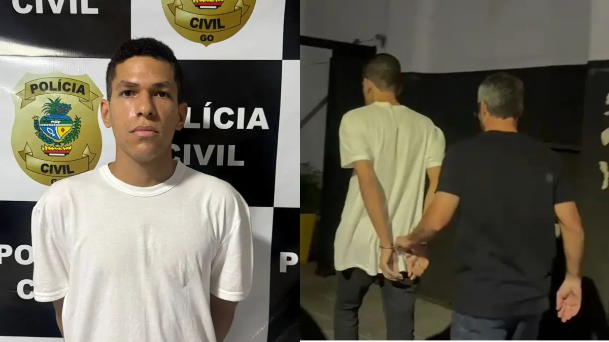 Imagens mostram momento da prisão do suspeito de estuprar menina de cinco anos em Anápolis