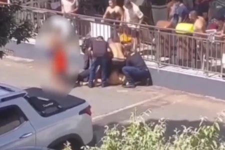 Mulher é presa após agredir marido e ameaçar seguranças em condomínio de Caldas Novas (Foto: Reprodução)