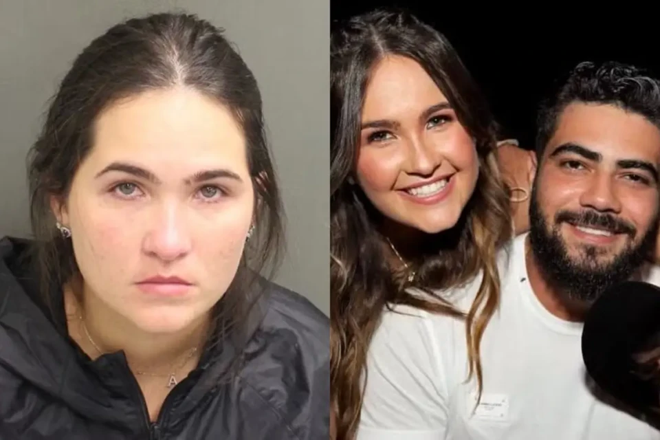 Amanda Vasconcelos foi presa Mulher de Henrique, dupla de Juliano, é solta nos EUA; empresária deu versões divergentes à polícia