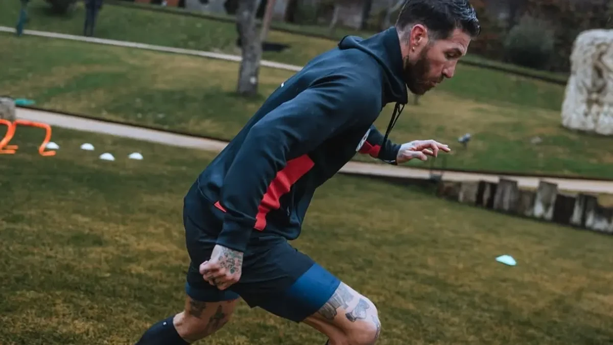 Sergio Ramos em treino