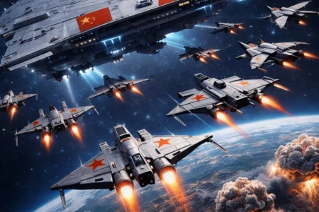 China revela projeto de máquina de guerra ao estilo Star Wars Luanniao Porta-aviões espacial capaz de desviar de sistemas de defesa aérea
