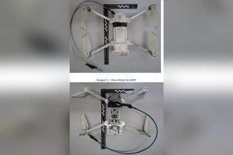 Imagem do drone apreendido