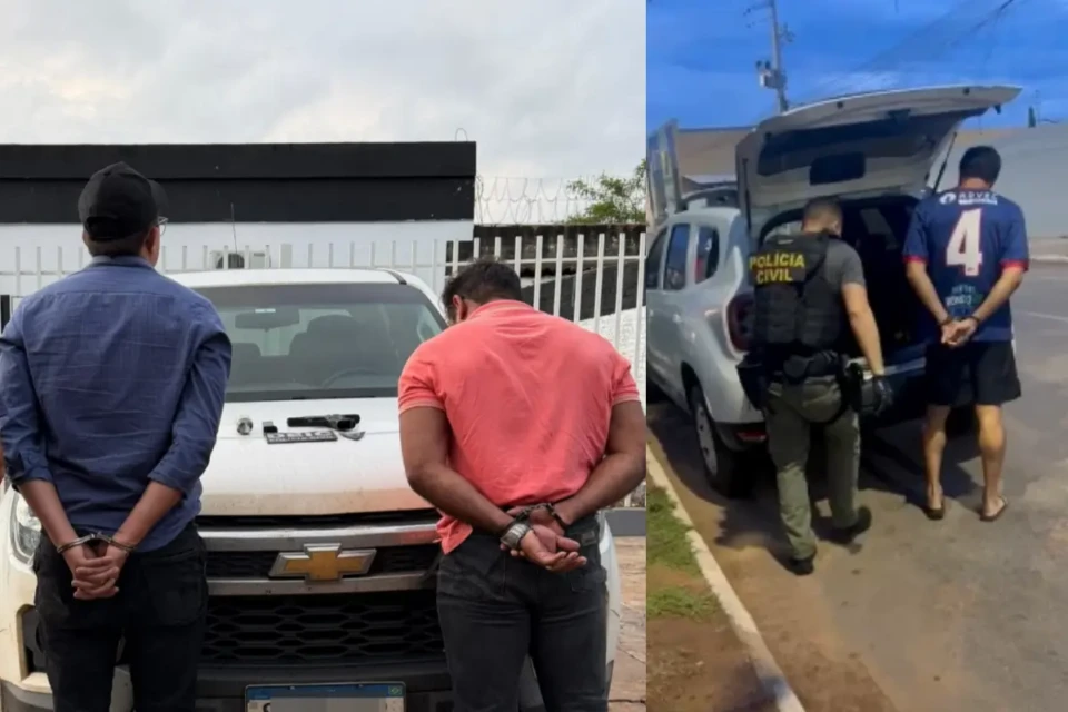 Imagem dos três presos