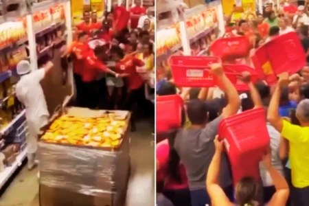 Macarrão instantâneo a um centavo causa confusão em supermercado do RN (Foto: Reprodução)