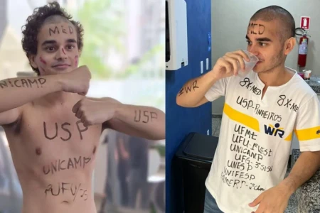 Imagens mostram estudante no dia da aprovação