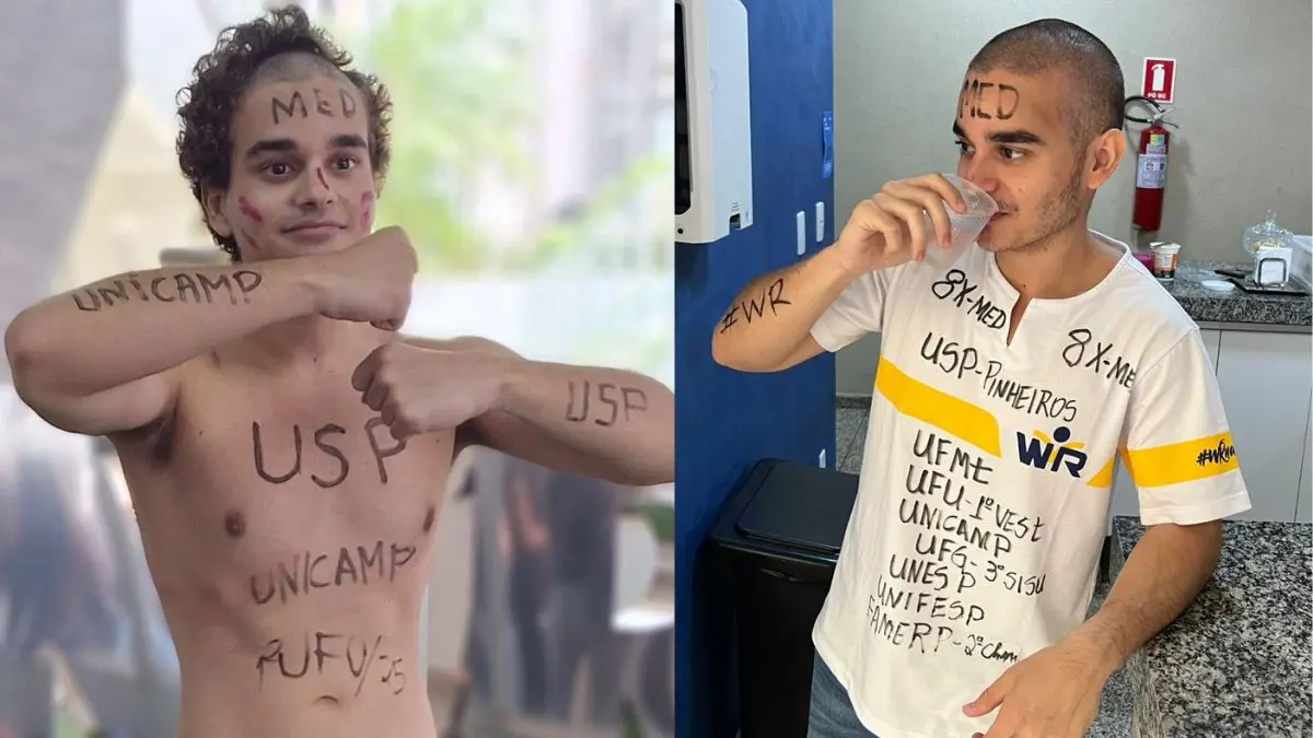 Imagens mostram estudante no dia da aprovação