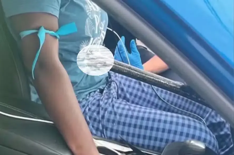 image Imagens fortes: Jovem sobrevive após acidente deixar cabo de metal cravado na barriga