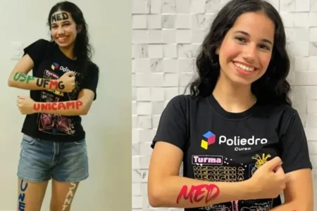Aprovada em 1º lugar, jovem que fez Medicina e Ensino Médio ao mesmo tempo Estudante coleciona aprovações em sete faculdades diferentes