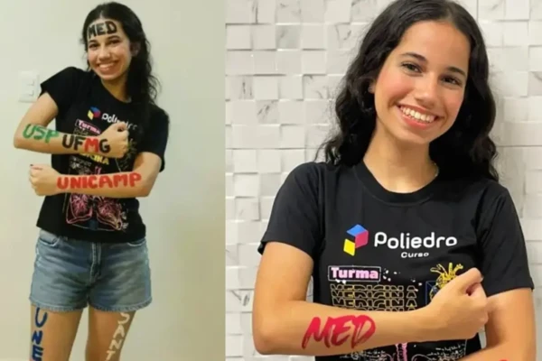 Aprovada em 1º lugar, jovem que fez Medicina e Ensino Médio ao mesmo tempo Estudante coleciona aprovações em sete faculdades diferentes