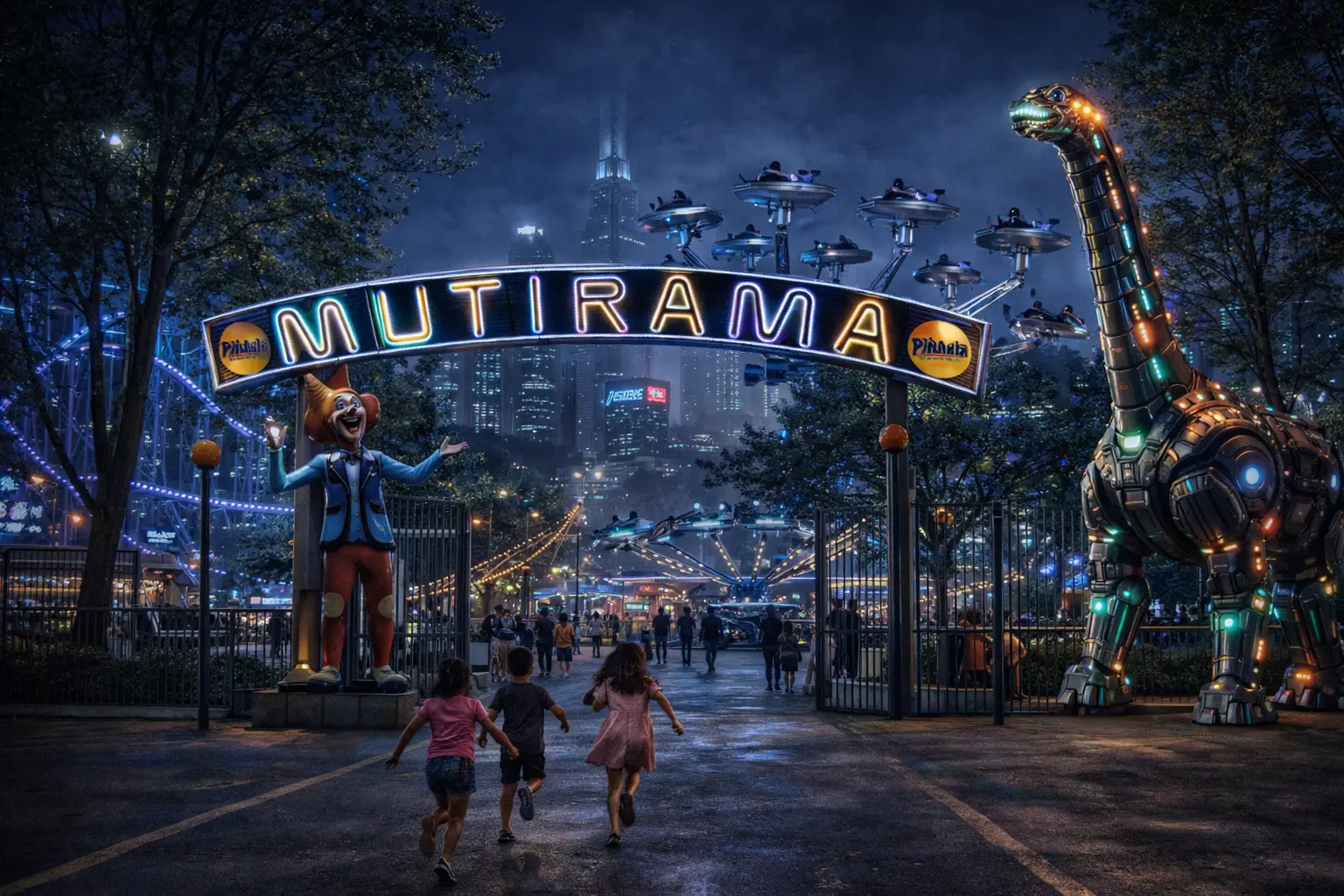 Carros voadores e Mutirama tecnológico: IA recria imagens de Goiânia futurista 8 Carros voadores Mutirama tecnológico: imagens recriam Goiânia no futuro cyberpunk Hologramas na Praça Cívica e patinho-robô no Lago das Rosas