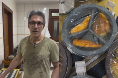 Marmitex abençoado: governador de Minas diz que mora sozinho e não sabe cozinhar (Foto: Reprodução)