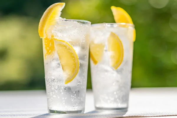 Copo de água com gás e limão — Foto: Adobe Stock