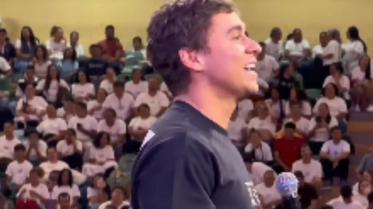 Nikolas Ferreira participa de encontro evangélico em Goiânia; veja trecho (Foto: Reprodução)