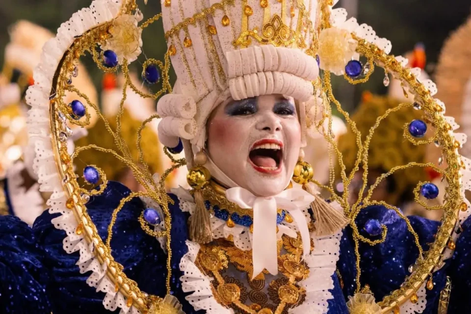 Registro do desfile da Mocidade Alegre no carnaval de São Paulo (Foto: Divulgação)