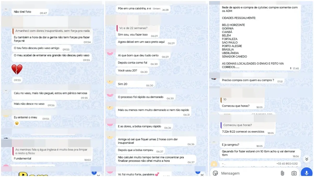 Grupo para venda de abortivos revela dor e isolamento