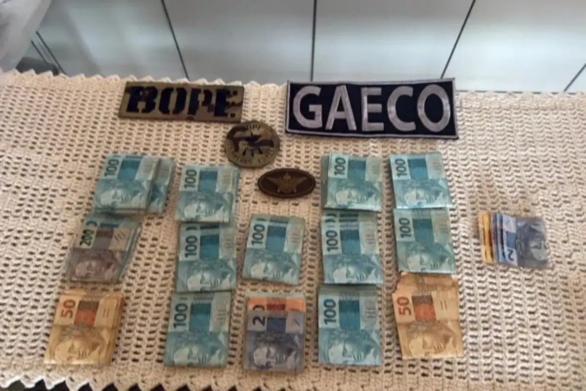 Imagem das apreensões durante a operação