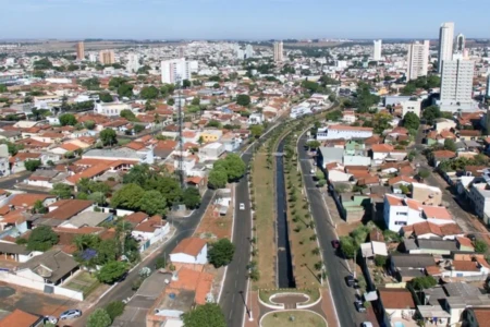 Vista aérea da cidade de Rio Verde