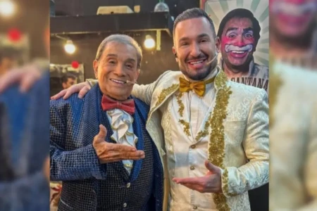 Dedé Santana ao lado do ginasta Diego Hipólito - (Foto: reprodução/Redes sociais