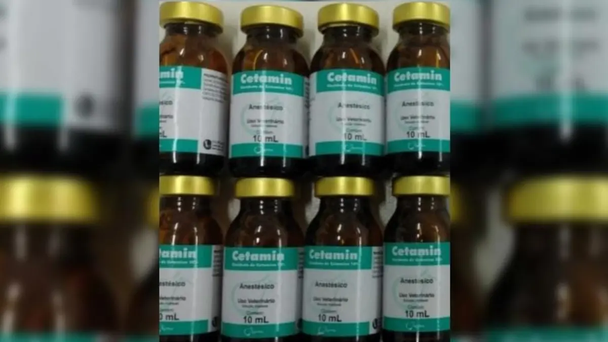 Frascos de cetamina ofertados por traficante - (Foto: Pedro Moura/Mais Goiás