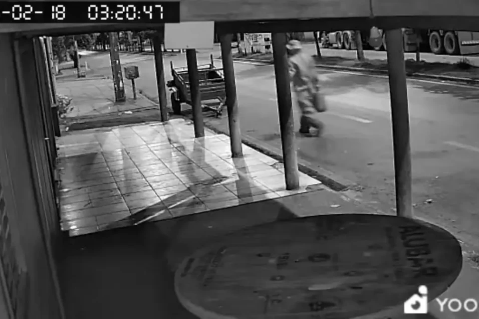 Imagem da câmera de segurança