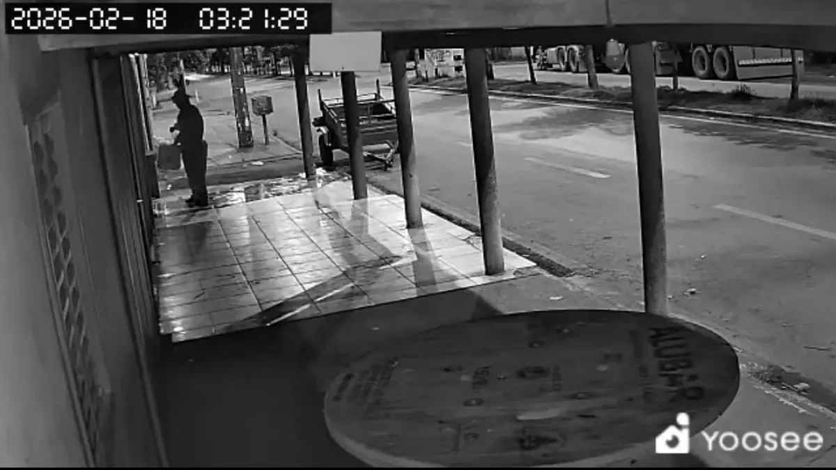 Imagem da câmera de segurança