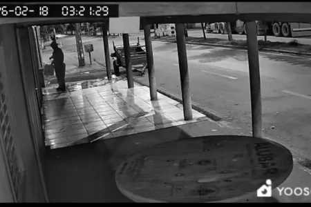 Imagem da câmera de segurança