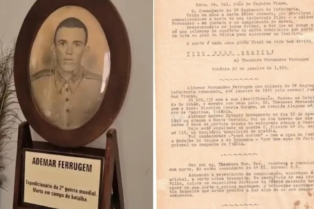 Ademar Ferrugem foi morto em campo de batalha durante a 2º Guerra Mundial - (Foto: Museu Histórico Municipal Cornélio Ramos)