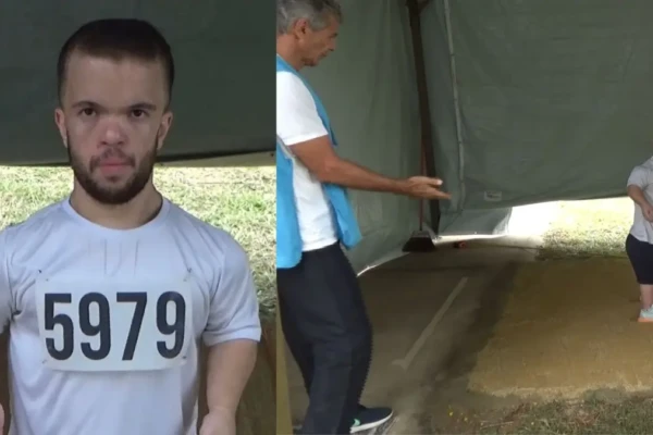 Matheus Menezes foi reprovado na prova de salto horizontal