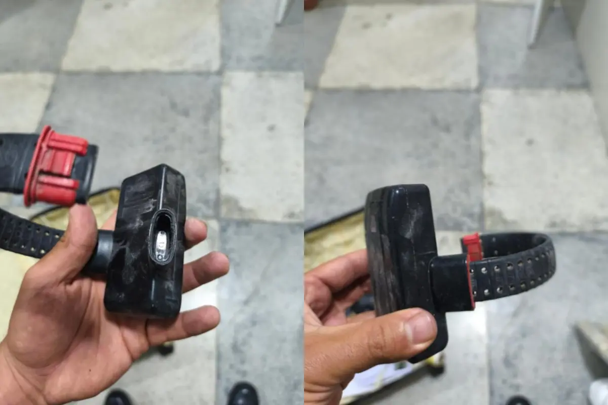 Imagem das tornozeleiras rompidas