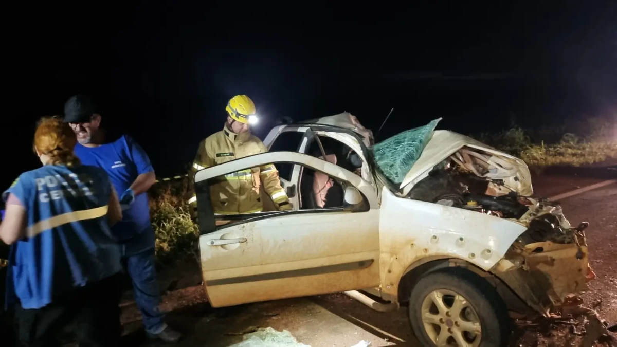 Imagem do carro após acidente